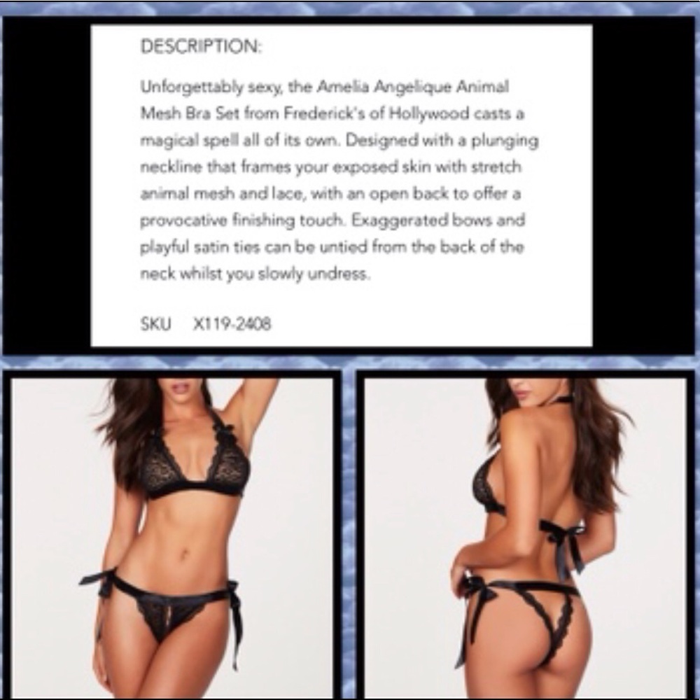 Bra Crotchless Panties SET FOH NWT 2 PCs